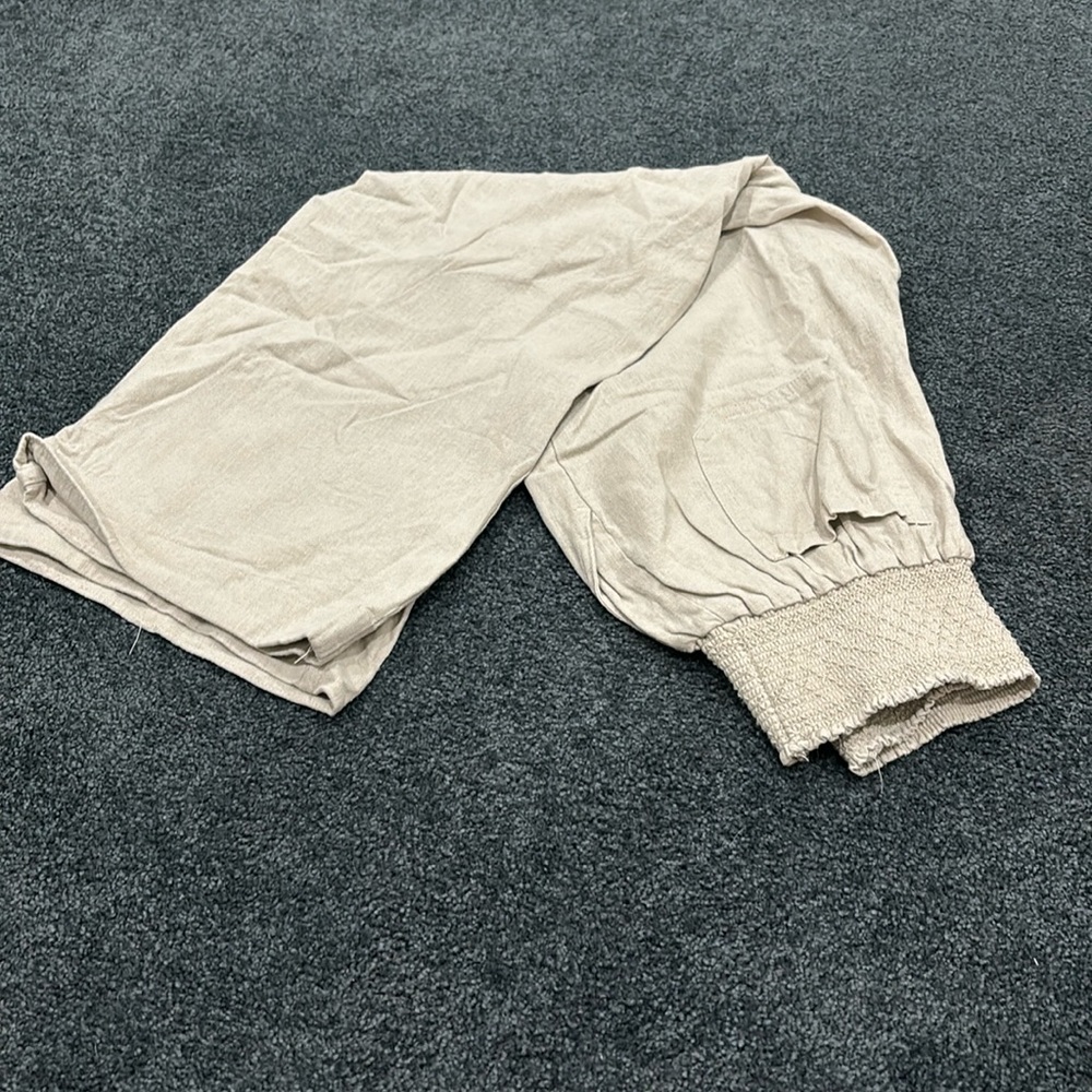 Cream, linen pants
